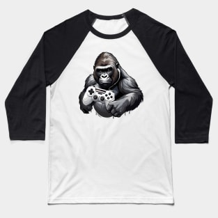 Funny Gorilla gamer Baseball T-Shirt